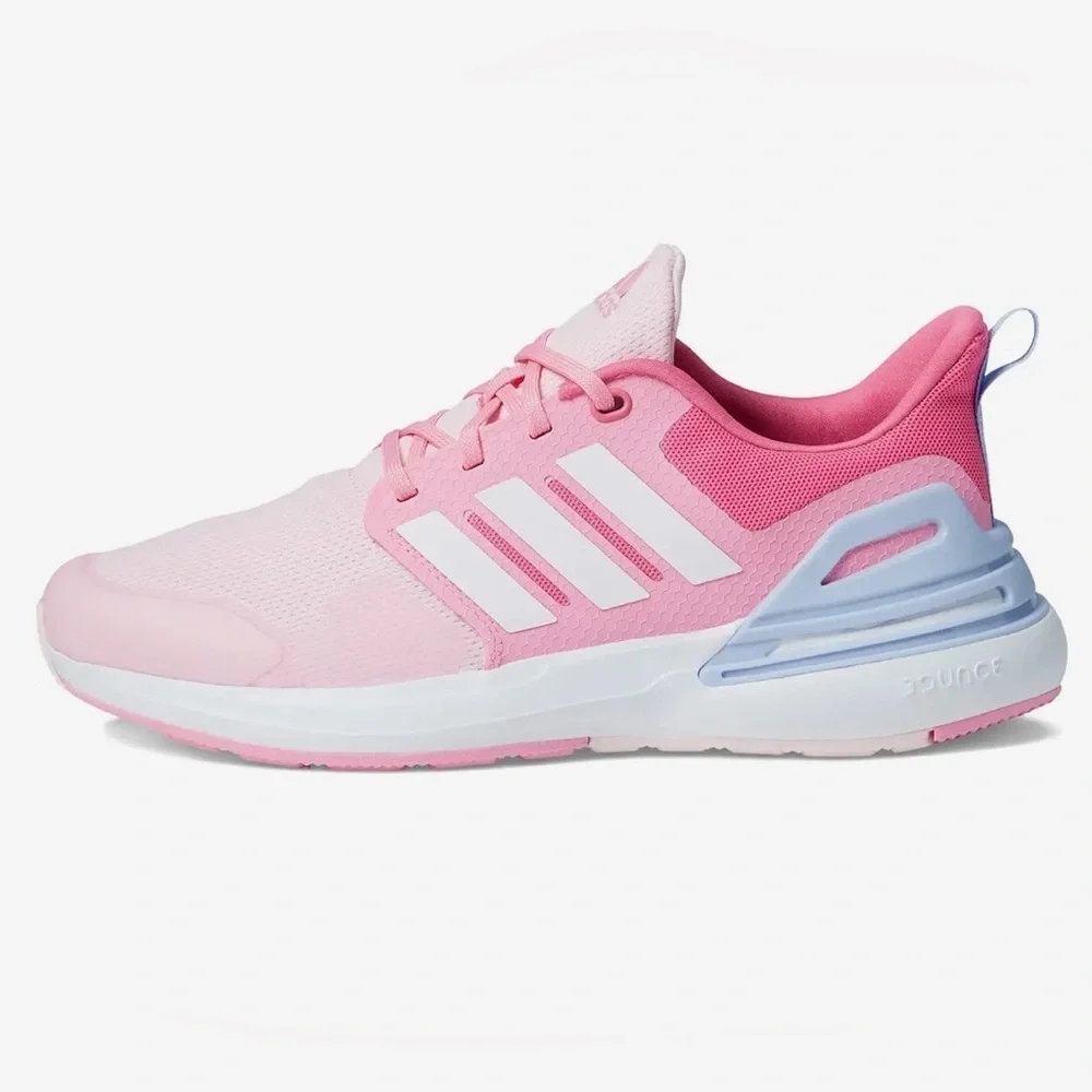 Adidas New Kid Pink Rapida Sport Sneakers Size 4 - Picture 3 of 9